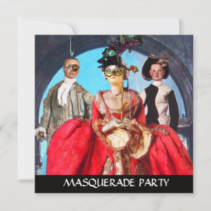 INVITACIÓN ANTIGUA ITALIANA BOMBA FIESTA DE CÓSTUME MASQUERAD