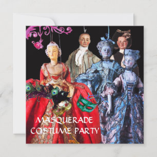 INVITACIÓN ANTIGUA ITALIANA BOMBA FIESTA DE CÓSTUME MASQUERAD