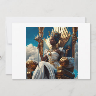 Invitación antigua qeen afroegipcia