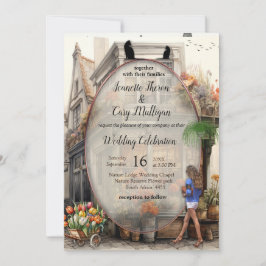 Invitación Antigua tienda de flores de Ámsterdam Anton Pieck