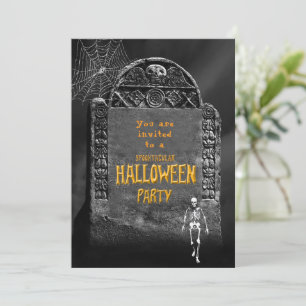 Invitación Antigua tumba de la fiesta de Halloween