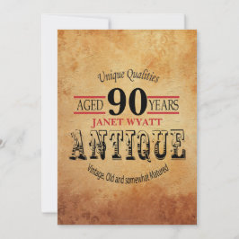 Invitación Antigüedad 90 cumpleaños