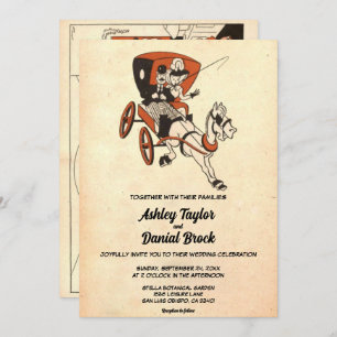 Invitación Antiguo Boda Rústico Moderno Vintage Retro