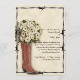 Invitación Antiguo Bouquet West Faded 2 Bodas invitadas