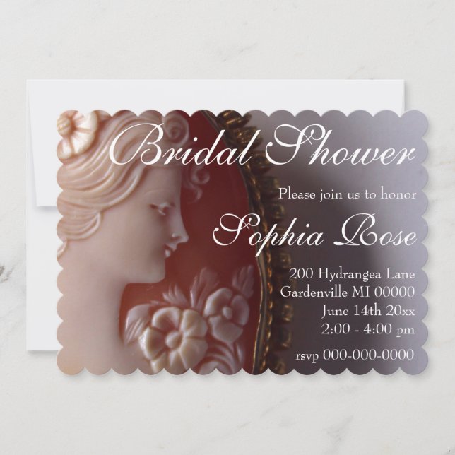 Invitación Antiguo Cameo (Anverso)