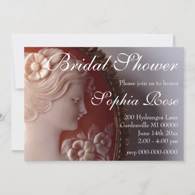 Invitación Antiguo Cameo (Anverso)