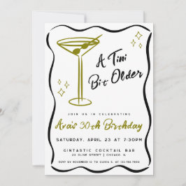 Invitación Antiguo cumpleaños Martini de Trinidad y Tobago
