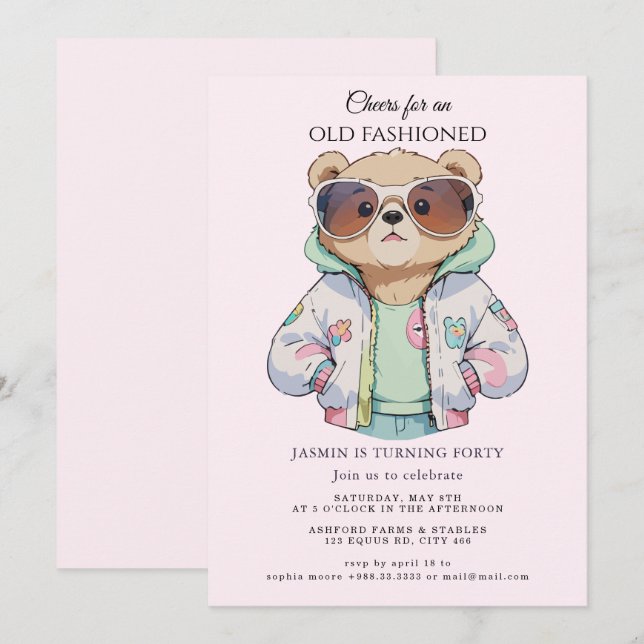 Invitación Antiguo Día de la Moda" (Anverso / Reverso)