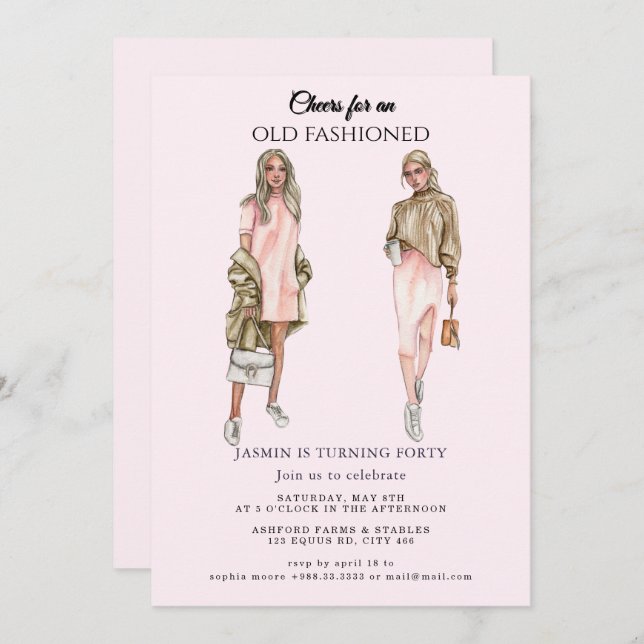 Invitación Antiguo Día de la Moda" (Anverso / Reverso)