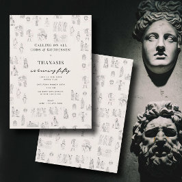 Invitación Antiguo Grecia Clásica Historia Griega Cumpleaños