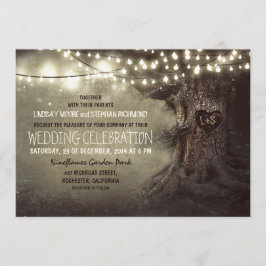 Invitación Antiguo pasto rocoso y bosque de corazón rústico