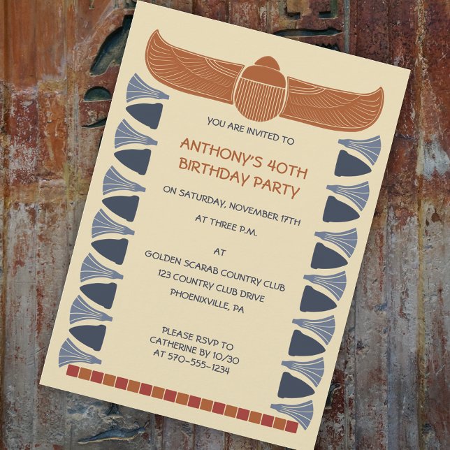 Invitación Antiguo Personalizado egipcio de escarabajos Scara (Subido por el creador)