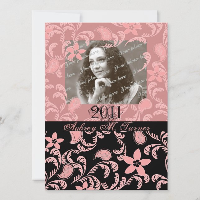 Invitación Antiguo romance de moda (Anverso)