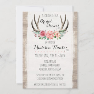 Invitación Antillas florales Boda Rústica Personalizado de du