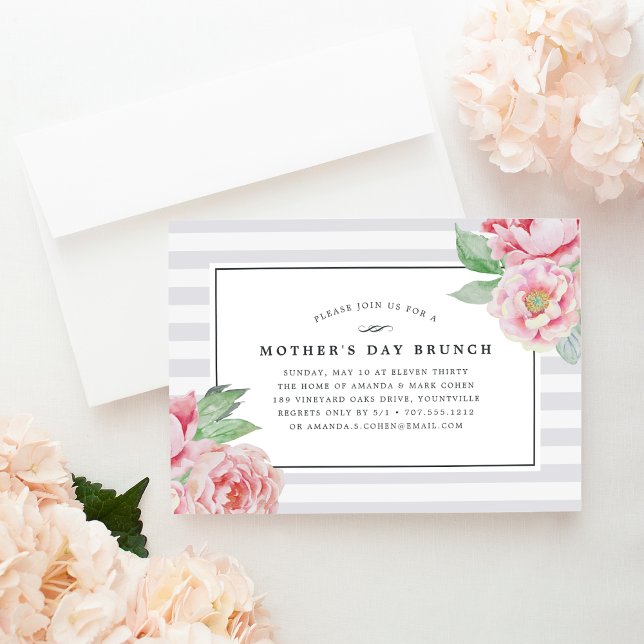 Invitación Antique Peony | Mother's Day Brunch Invitation (Subido por el creador)