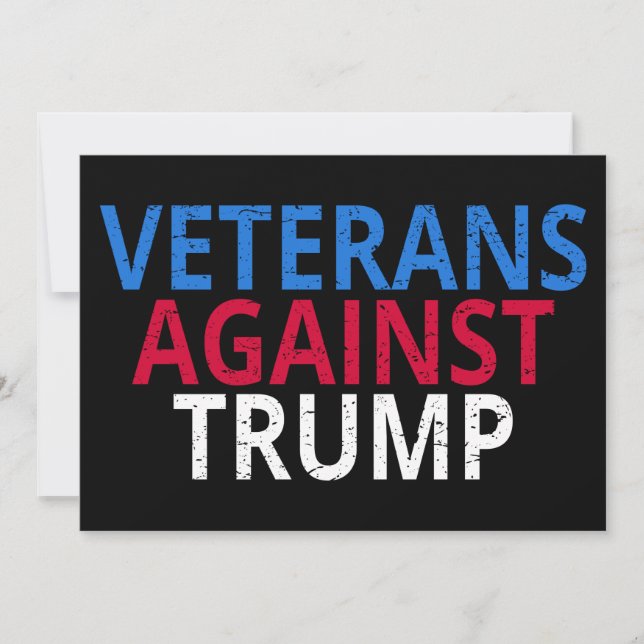 Invitación AntiTrump - Veteranos contra Trump (Anverso)