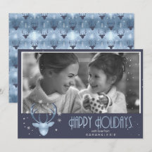 Antlers de venado Flechas Navidades Foto V2 Blue I