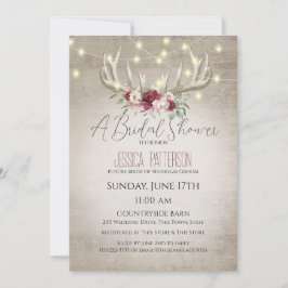 Invitación Antómanos y luces Floral Bridal Shower