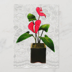 Invitación Antrurio rojo en fábrica