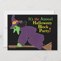 Invitación anual a la fiesta en bloque de Hallowee