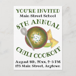 Invitación anual al evento Cookoff Chili