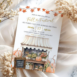 Invitación anual al festival de otoño de calabaza