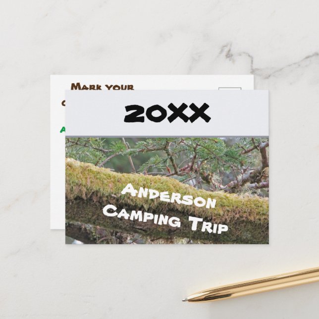 Invitación anual de vacaciones en camping familiar (Anverso/Reverso In Situ)