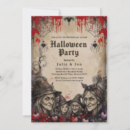 Invitación anual para la fiesta de brujas góticas