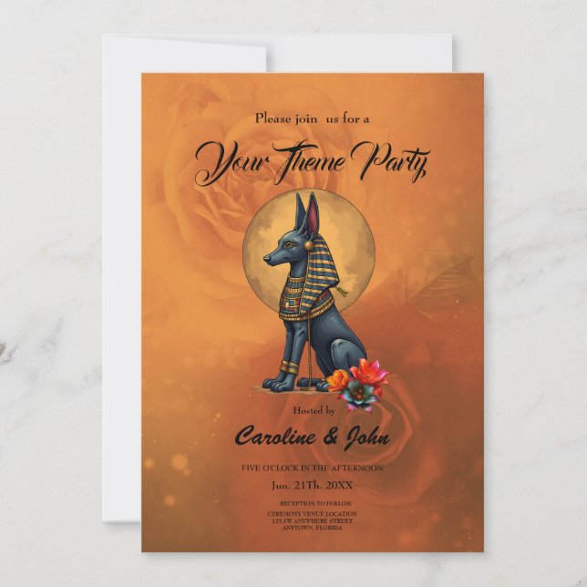 Invitación Anubis a la luz de la luna (Anverso)