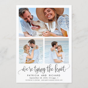 Invitación Anudando El Nudo Boda Guardar La Fecha 3 Foto