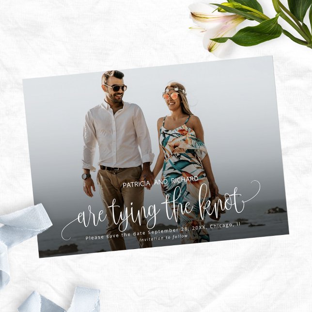 Invitación Anudando El Nudo Boda Guardar La Fecha Foto (Subido por el creador)