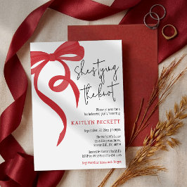 Invitación Anudando el Nudo Lazo Coqueta Rojo Fiesta de Despe