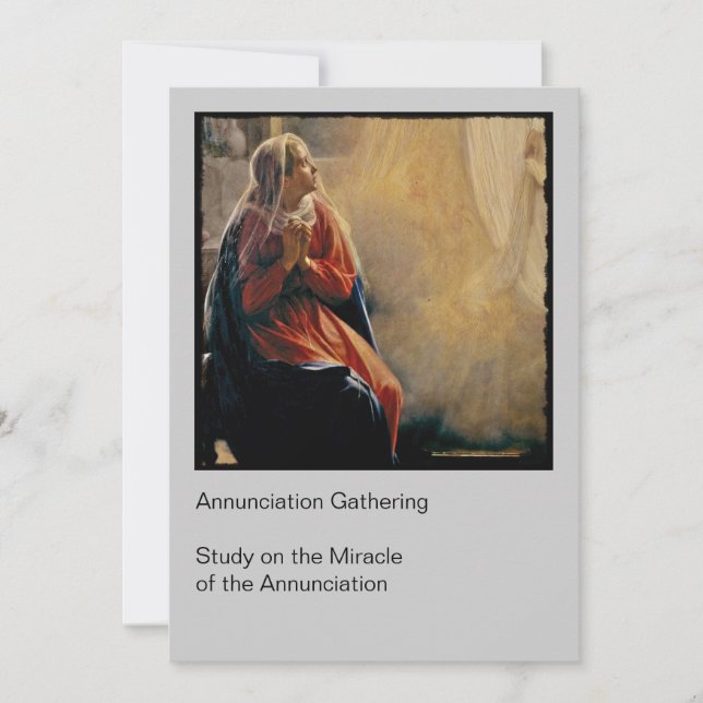 Invitación Anunciación de Mary (Anverso)