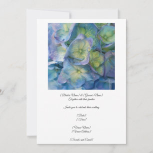 Invitación Anunciar Su Unión Con Una Hermosa Hidrangea