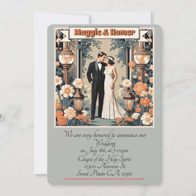 Invitación "Anuncio de boda" (Anverso)