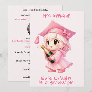 Invitación 🎉🍾Anuncio de Celebración de Champán Chibi