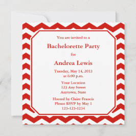 Invitación / Anuncio de Despedida de Soltera Roja