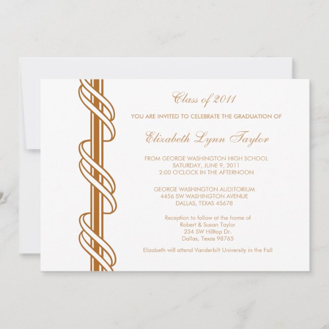 Invitación Anuncios de graduación de barra de desplazamiento  (Anverso)