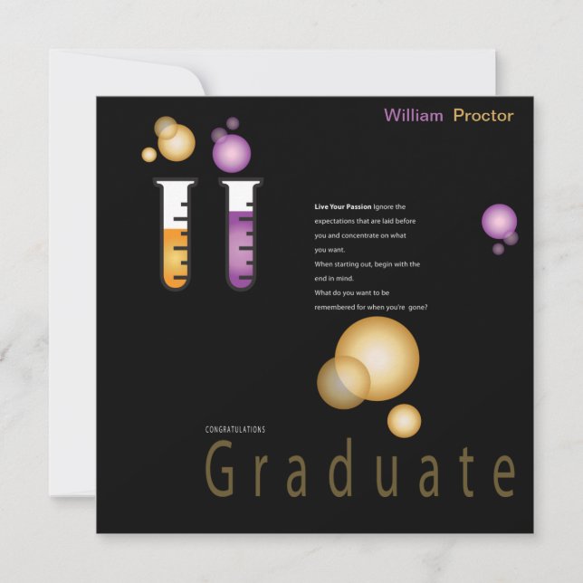 Invitación Anuncios de graduación de farmacia (Anverso)
