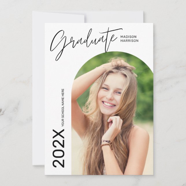Invitación Anuncios de graduación de fotos de personalizado (Anverso)