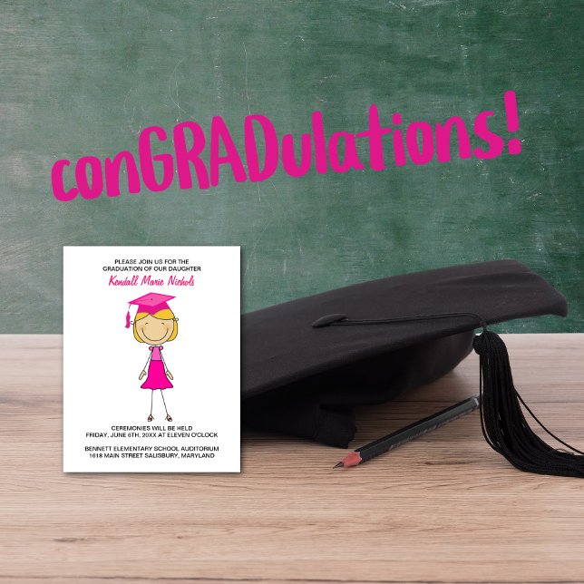 Invitación Anuncios de graduación de la escuela primaria (Subido por el creador)