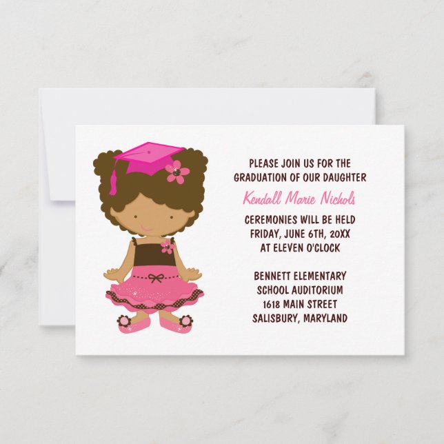 Invitación Anuncios de graduación de la escuela primaria (Anverso)
