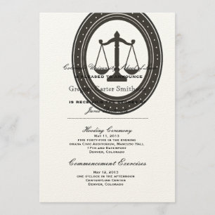 Invitación Anuncios de graduación de la Facultad de Derecho P