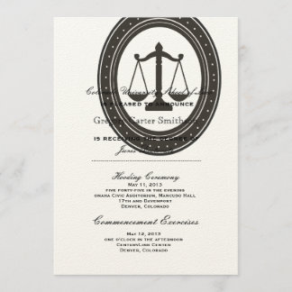 Invitación Anuncios de graduación de la Facultad de Derecho P
