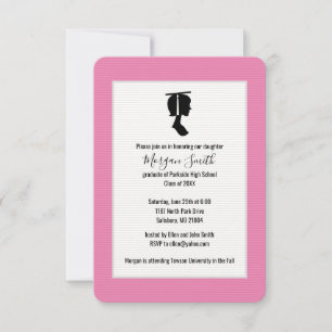 Invitación Anuncios de Graduación de Silhouette para Graduado