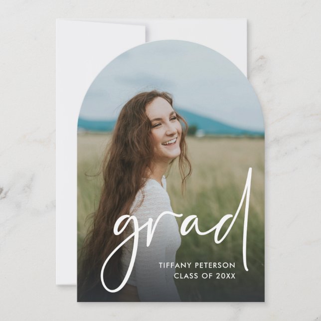 Invitación Anuncios de graduación fotográfica de la escuela s (Anverso)