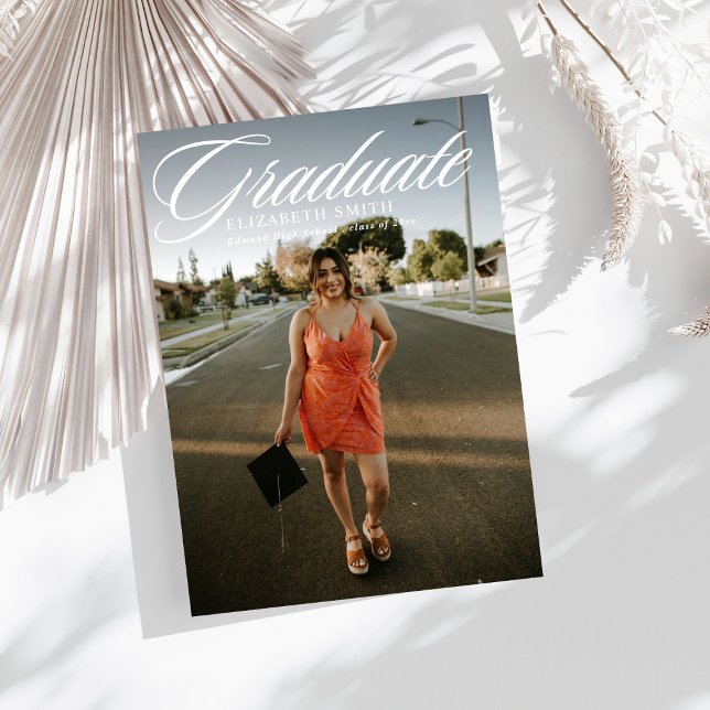 Invitación Anuncios de graduación minimalistas de 4 fotos (Subido por el creador)