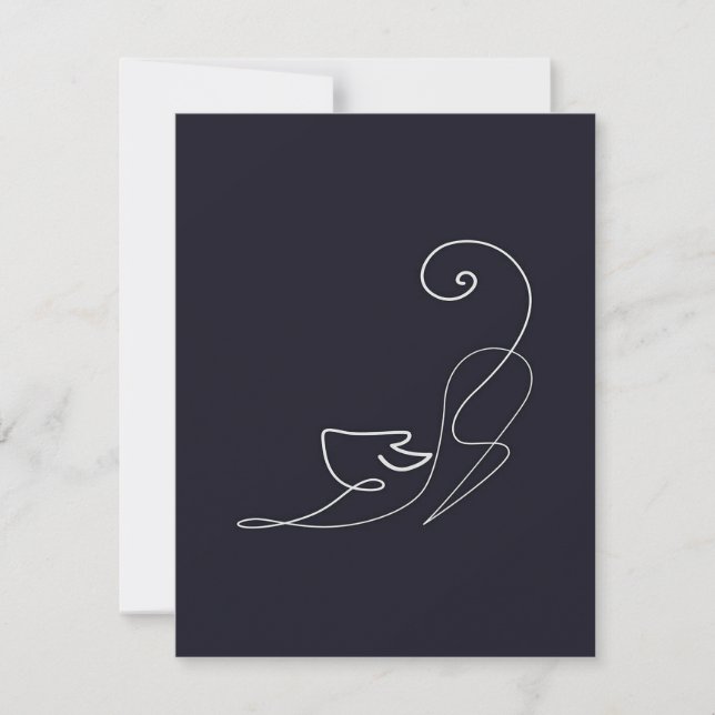 Invitación Anuncios | Línea de gato | Regalo Para Gato Lover (Anverso)