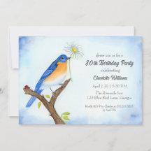 Any Age Happy April Birthday with Bluebird