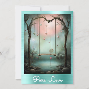 Invitación *~* AP51 Corazones de remo románticos Valentine Se